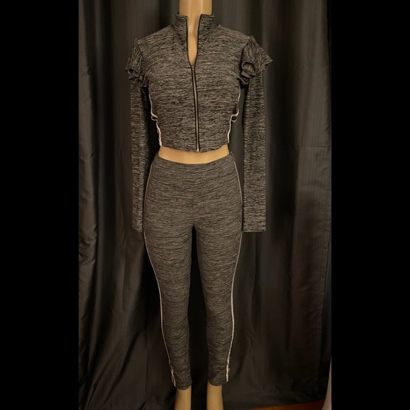 Fashion Nova - Tennis Match Set - Charcoal - Picture 2 of 7